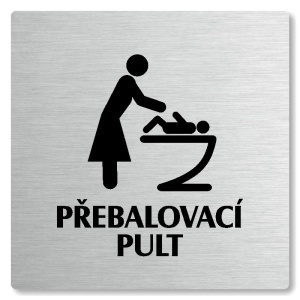 Přebalovací pult, 80x80mm, stříbrná, Nevada